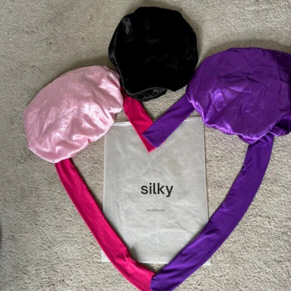 Silky All-Night Silk Bonnet™ - Purple - still sealed in package! - Picture 5 of 6